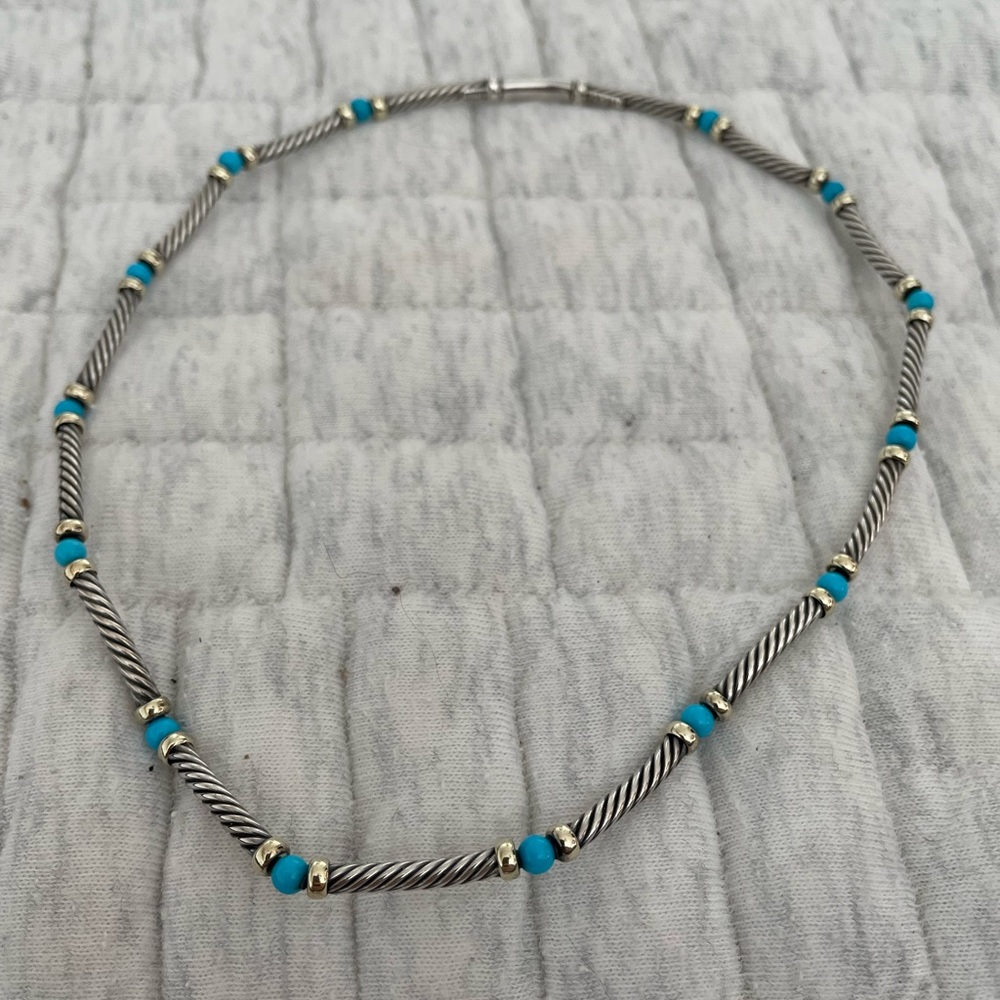 David Yurman 16” turquoise necklace